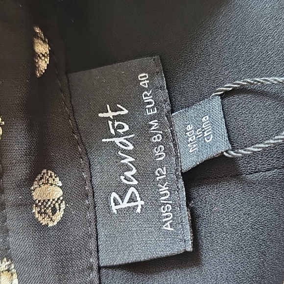 Bardot Metallic Dot Shirt Dress 8/Medium NWT - Picture 9 of 9